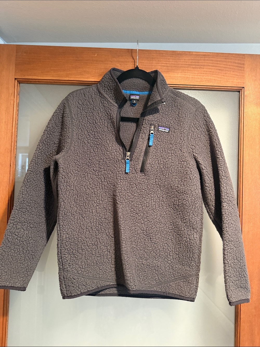 Patagonia Kid’s Charcoal Gray Quarter-Zip Fleece Pullover